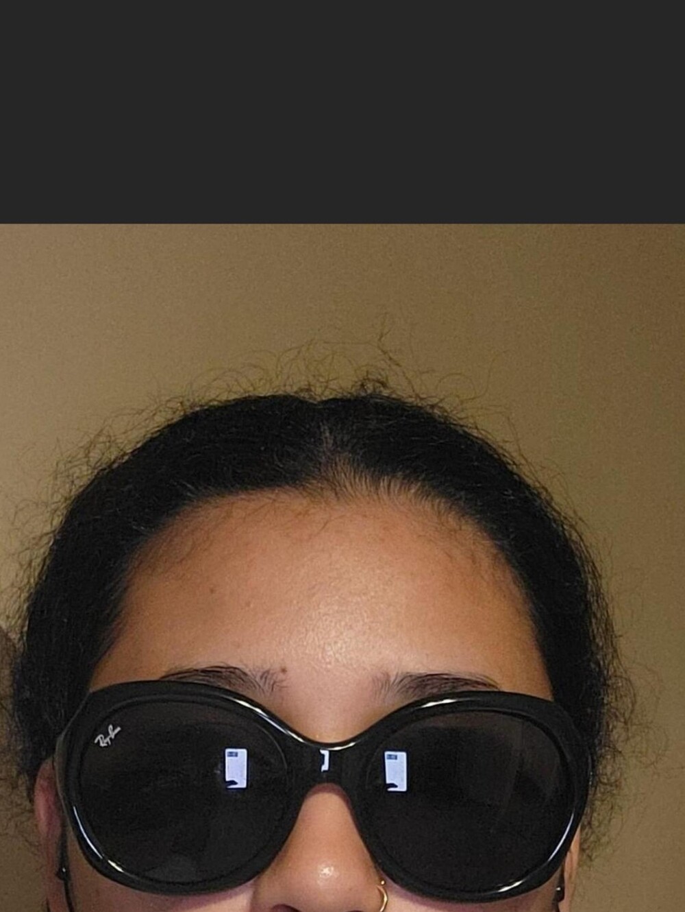 Ray-Ban Women’s Black Oversized Oval Sunglasses